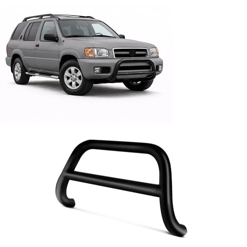 Image of Black Horse A Bar No Skid Plate Black Compatible with 1999-2004 Nissan Pathfinder|1999-2003 Infiniti QX4-CBB-NIB4201