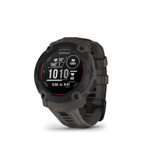 Image of Garmin Instinct E, Rugged GPS Smartwatch, 45mm, Charcoal (Renewed)