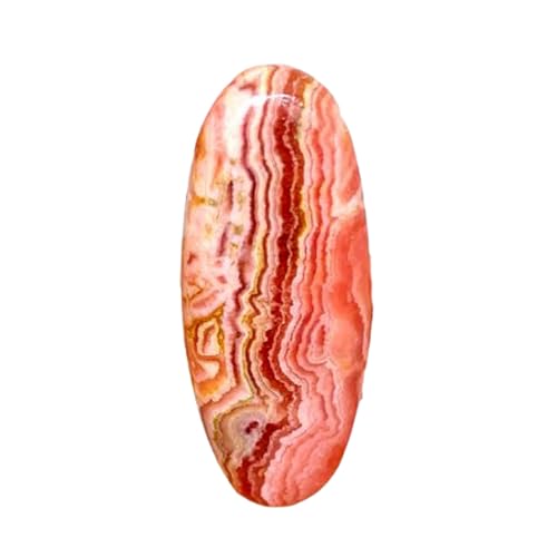 Rhodochrosite naturelle cabochon 47x18x6mm pour création de bijoux DIY