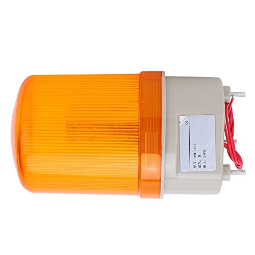 Cocoarm BERM Voyant d'avertissement ABS 24 V CC 5 W Jaune Couverture à 360 Degrés Support à Vis Anti-poussière pour Usines, Immeubles de Bureaux, écoles, Gares, Véhicules, Utilisation sur le Toit
