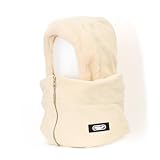 [JOKnet] メール便 フロントジップあったかフリースフードウォーマー レディース メンズ バラクラバ 帽子 フーディー ネックウォーマー アイボリー F