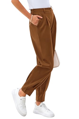 CFLONGE Women's Summer High Waisted Pants for Women 2025 Casual