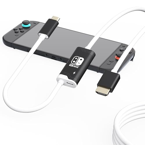 Switch 2 Dock (Plug-and-Play) USB C to HDMI Cable 4K@60Hz for Nintendo Switch 2/OLED/1 Portable Travel TV Base Adapter Travel NS2 Docking Station Cord Compatible with Nintendo 2