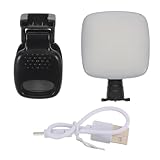 MERRYHAPY Makeup Ringlicht Clip Drehbarem Design Sanftes Selfie Licht für Handy mit Integriertem Spiegel Tragbares Beauty Licht für Influencer Vlogging Party und Reise