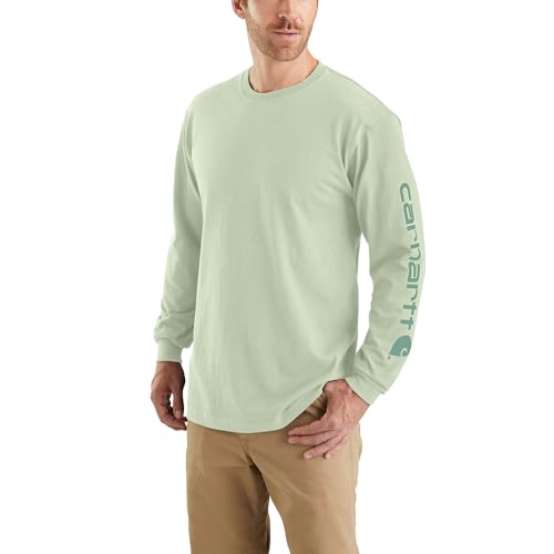Image of Carhartt Men's Dearborn Loose Long-Sleeve Logo T-Shirt Closeout