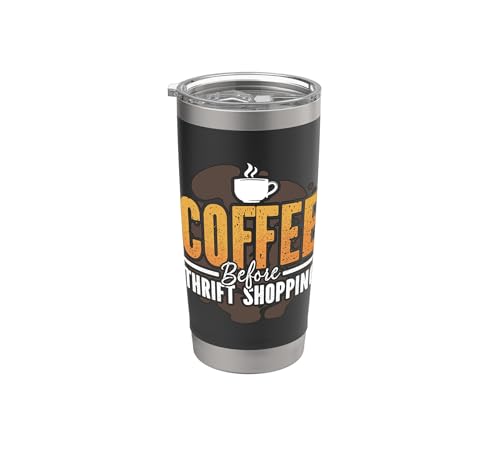 Coffee Before Loves Tienda de segunda mano Amante del café Compras de segunda mano Vaso térmico de acero inoxidable de doble pared
