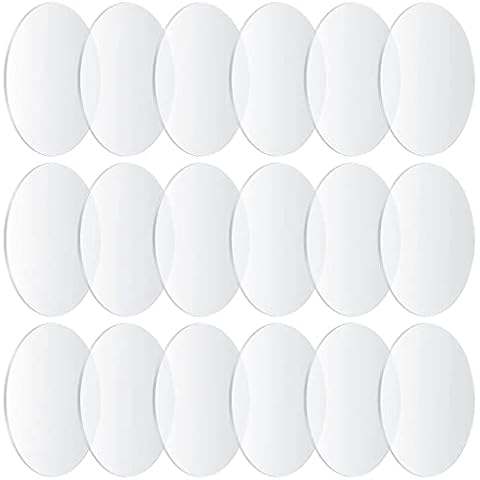 18 Pieces Clear Acrylic Sheets, 4 Inch Acrylic Circle Discs Boards, Transparent Round Acrylic Panels, Acrylic Blanks Sheets Signs for Picture Frame, Glass Replacement, Painting, DIY Crafts Display Cover