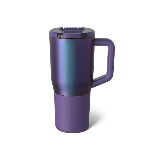 Image of BruMate Muv - 25oz 100% Leak Proof Insulated Coffee Mug with Handle & Lid - Stainless Steel Coffee Travel Mug - Double Walled Coffee Cup (Dark Aura)