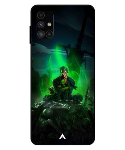 Image of Premium Anime 1 Case for Samsung Galaxy M51 (Glossy Finish) Soft-Touch Metal TPU Back Cover, Shockproof, Designer, Aesthetic Mobile Phone Case