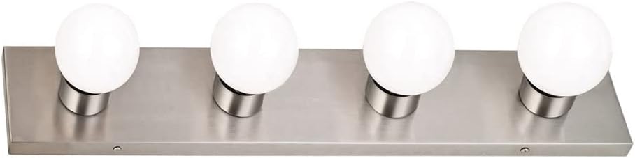 519298 Contemporary 4-Light Indoor Vanity Light Dimmable for Bathroom Bedroom Vanity Makeup, Satin Nickel