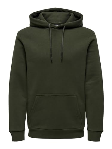 ONLY & SONS Herren Hoodie Kapuzenpullover ONSCERES XS S M L XL XXL Baumwolle, Größe:L, Farbe:Rosin 22018685