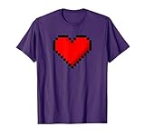 8 Bit Heart Retro Valentines Day Pixel Artwork T-Shirt