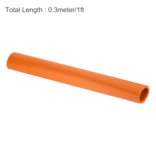 Image of uxcell Foam Tubing for Handle Grip Support,28mm(1 1 /8 inch) ID 38mm(1 1 /2 inch) OD 0.3 Meter /1ft Length Orange