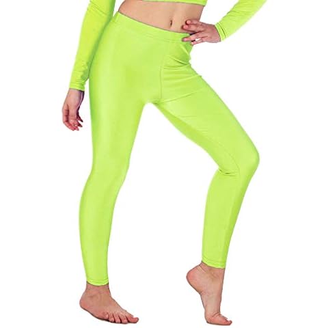 Re Tech UK Leggings elásticos para niña - Licra Brillante - Colores Fluorescentes - 13 años Cover