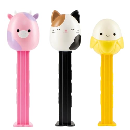PEZ Squishmallows Candy Dispenser Gift Set - Cam The Cat, Patty The Cow, And Junie The Banana Dispensers - Squishmallow PEZ Dispensers With Candies Refills - Party Favors, Grab Bags image 2