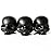 Rebels Refinery 3-Piece Skull-Shaped Lip Balm Bundle - Black - Mint, Vanilla & Passion Fruit