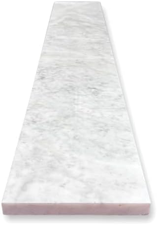 Tenedos Carrara Marble Threshold (Marble Saddle) - Polished - (6 x 48)