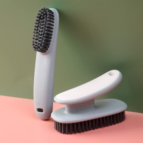 Household Shoe Washing Long Handle Shoe Brush Soft Hair Multifunctional Cleaning Brush Home Board Brush Shoe Brush Wholesale(Grey,Clothes Brush)