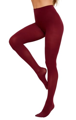Tights For Women 80D Soft Semi Opaque Solid Color High Waist Tights Stretchy Pantyhose For Women