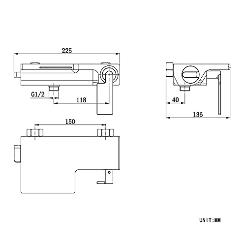 Robinet cascade baignoire mural pour optimiser l'espace de douche - 7