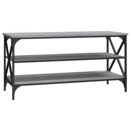 Rantry Mueble de TV Madera contrachapada Gris Sonoma 100x40x50 cm Mueble de Salon Moderno, Módulos de Comedor, Mueble TV Elegante