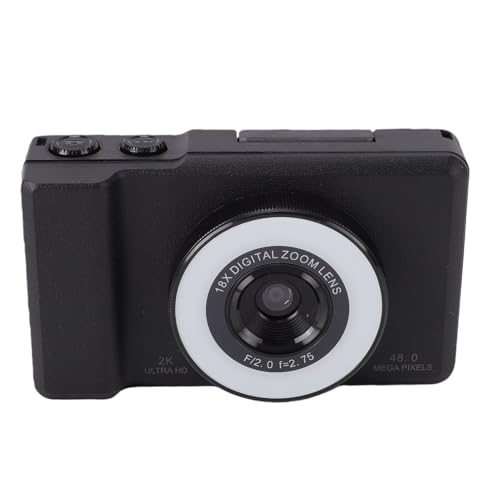 Appareil photo numérique rétro 2K HD XUMIUZIY avec écran rabattable selfie et zoom 18X pour débutant