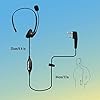 Retevis Walkie Talkie Earpiece Rotatable Boom Mic Noise Cancelling Overhead Headset Compatible for Two Way Radio RT24 RT27 RT622 RT668 RT619 Baofeng UV-5R BF-888S Kenwood HYT for Hunting (1 Pcs) #5