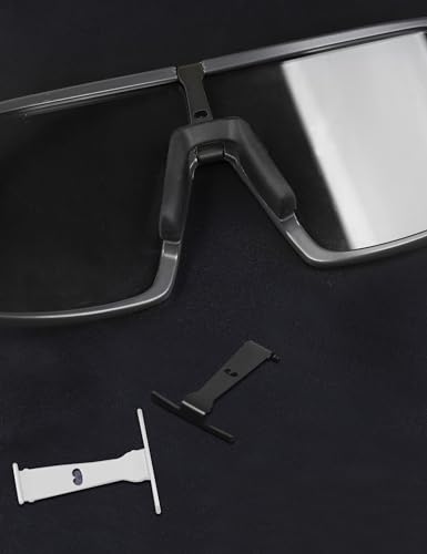 Image of Metallic Replacement Wicket for Oakley Sutro OO9406 /Sutro Asian Fit OO9406A /Sutro S OO9462 Sunglasses - Black+Silver