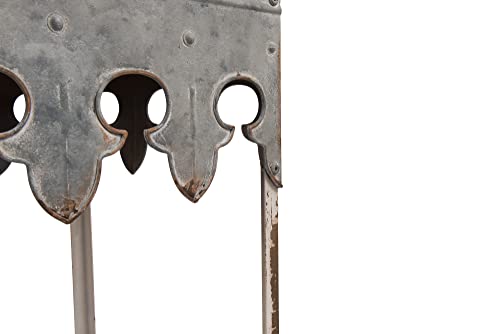 Creative Co-Op Rustic Farmhouse Metal Sofa Table With Solid Wood Top, Distressed Zinc Finish #TOP5