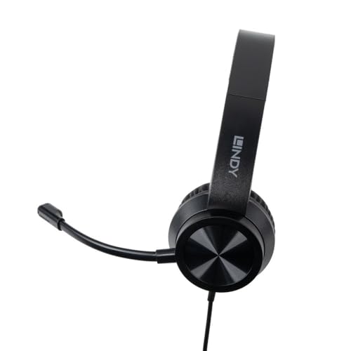 Casque micro USB-C LINDY 20439 avec télécommande pour PC portables