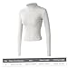 SouiWuzi Women's Lightweight,Full Zip Running Track Jacket,Gym Jackets,Long Sleeve Workout Jacket with Thumb Holes, Sweat Absorbent and Quick Drying Slim Fit Sportwear for Yoga - White/S