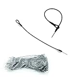 100 Pcs Security Lanyard Wire Loop for Security Tag, EAS Loss Prevention Antishoplifting Systems Accessories (Black)
