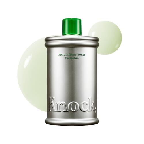 Knock Melt-In Body Toner Instant Glass Body Glow Ceramide Moisture Lock Lightweight Milky Moisturizer Zero Sticky For All Skin Fresh Pistachio Scent 10.14 fl oz