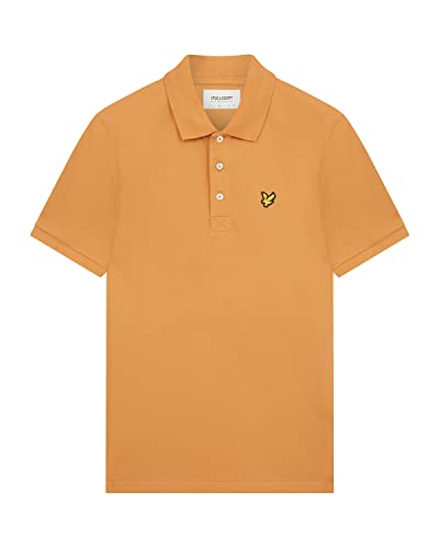 Polo uni Lyle & Scott Saltburn Orange pour homme en coton premium
