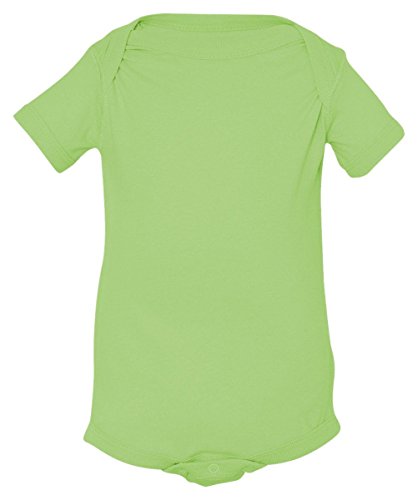 Rabbit Skins Infants'Fine Jersey Lap Shoulder Bodysuit, 24MOS, APPLE