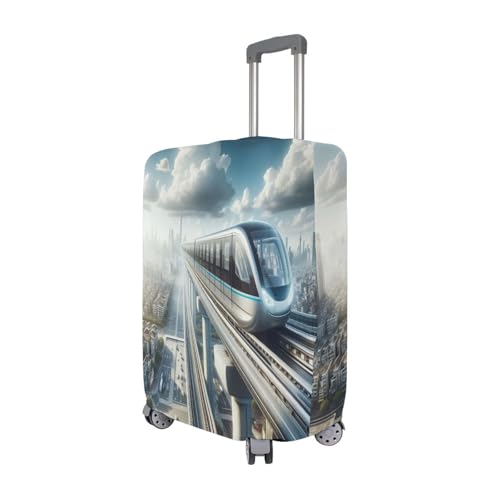 Joisal City Skyline Train Luggage Covers for Suitcase Tsa Approved Fit 18-32 Inch Suitcase Protector3