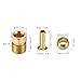 PATIKIL 4mm ID 6mm OD Tube Brass Compression Assortment Kit 3 Set, Sleeve Ferrule & Insert & Nut