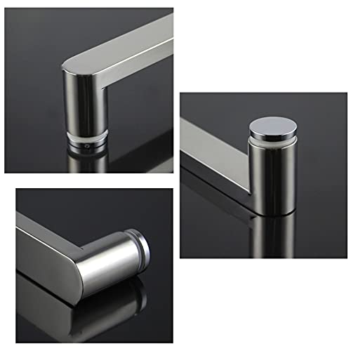 Poignée de porte en verre en acier inox push pull douche - 4