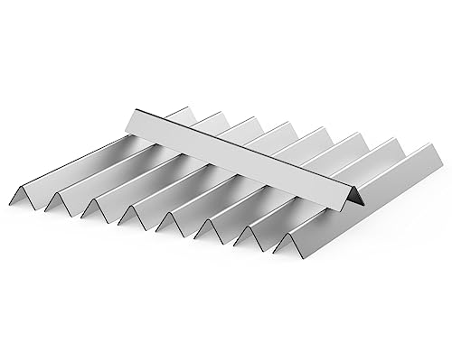 Safbbcue Flavorizer Bars 67669 18" Stainless Steel Burner Covers Compatible Weber Summit 400Series E-420 S-420 E-450 S-450 E-470 S-470 Gas Grills, 9-Pcs Flame Tamers #TOP19