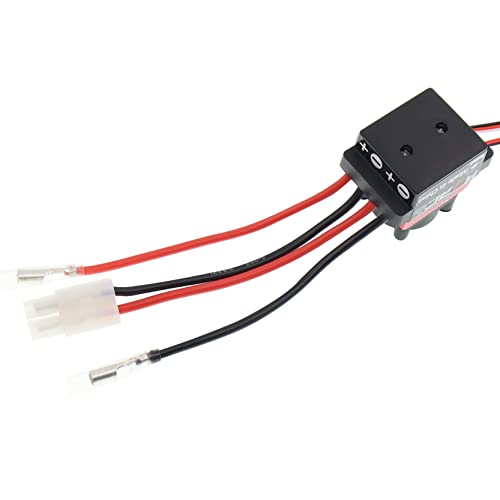 Treehobby Rc Car 60A Brushed Esc Electric Speed Controller With Cooling Fan Compatible With Traxxas Trx4 Trx6 D90 Hsp Tamiya Redcat Axial Scx10 Hpi 4Wd Truck 1/10 Rc Truck Car Crawler (Tamiya Plug) #TOP6
