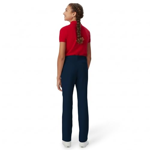Image of French Toast Girls' Straight Fit Stretch Twill Pant | Adjustable waist, Reinforced knees, Offerend in Standard & Plus sizes, Straight leg school uniform pant