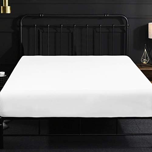 NTBAY 100% Brushed Microfiber Super King Fitted Sheet, 1800 Super Soft and Cozy, Wrinkle, Fade, Stain Resistant 12" / 30cm Deep Pocket Fitted Bed Sheet, Navy