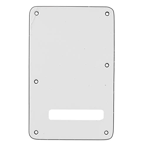 EXCEART Placa Posterior de Guitarra Placa de Tremolo de 6 Agujeros Cubierta de Cavidad de Guitarra para Instrumento de Bajo de Guitarra Eléctrica St (Blanco)