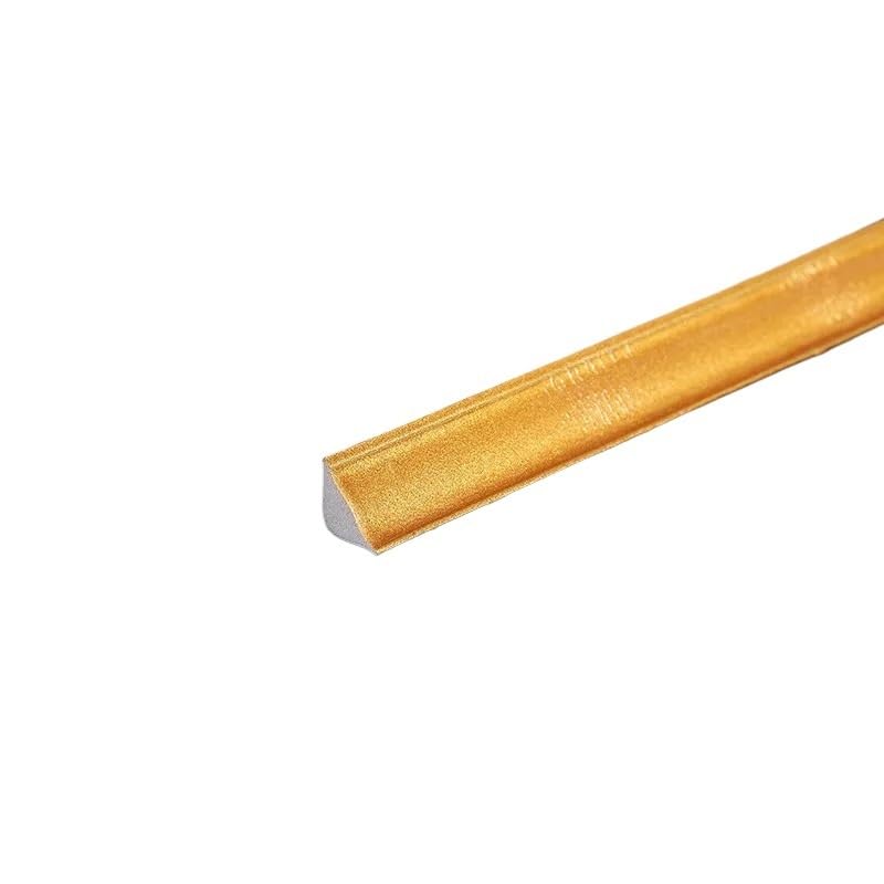 Bande décorative murale en PVC autocollant pour plinthes et angles couleur or