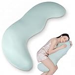 AISLEEP Body Pillow for Adults, Full Body Pillow for Side Sleepers, Long Bed Pillow, Memory Foam Firm Pillow, Pea Pod Shape Long Pillow for Pregnancy Sleeping Full Body Support