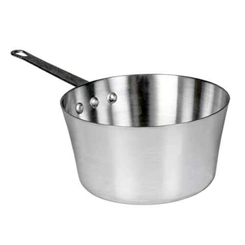 TrueCraftware- 2-3/4 Quart Aluminum Saucepan with Plated Iron Handle 2.6mm Thickness Mirror Finish– Cooking Sauce Pan Multipurpose Use Saucepan Pot Cookware for Home kitchen Restaurant