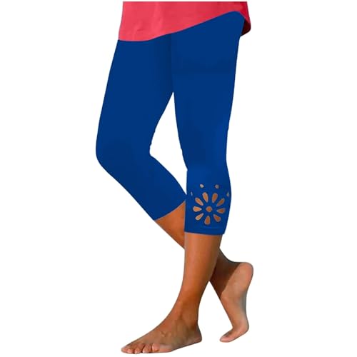Legging taille haute 7/8 pour femme pantalon stretch ajouré uni