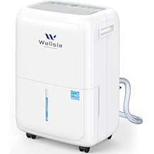 Energy Star Certified 52 Pint Dehumidifier for Home and Basement, Portable Dehumidifier with Drain Hose and 1.59 Gal Water Tank, Quiet Dehumidifiers for Bedroom, Living Room, Garage.