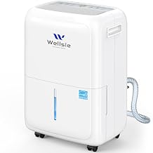 Energy Star Certified 52 Pint Dehumidifier for Home and Basement, Portable Dehumidifier with Drain Hose and 1.59 Gal Water Tank, Quiet Dehumidifiers for Bedroom, Living Room, Garage.