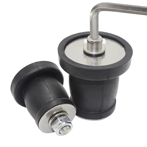 BOPOREAE Expandable Mechanical Seal, Cleanout Pipe Plug-Rubber Expansion Scupper Plugs & Removable Stainless Steel Allen Wrench Handle,1-7/8 to 2-1/4 in Sewer Cap Cover, Winterizing Pool Boat Plugs